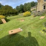 Garden games for hire for weddings and events set up at Wortley Hall
