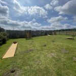 Garden games for hire for weddings and events set up at The Chilli Barn
