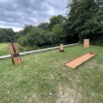 Garden games for hire for weddings and events set up at Oakwell Hall