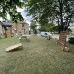 Garden games for hire for weddings and events set up at The White House