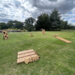 Garden games for hire for weddings and events set up at Bowcliffe Hall