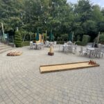 Garden games for hire for weddings and events set up at Thorpe Park Hotel