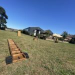 Garden games for hire for weddings and events set up at Bunny Hill