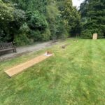Garden games for hire for weddings and events set up at Burn Hall Hotel