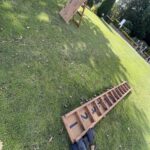 Garden games for hire for weddings and events set up at Hatfield Hall