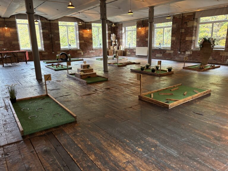 Mini Golf Hire for Yorkshire Wedding (The Venue - Bowers Mill)