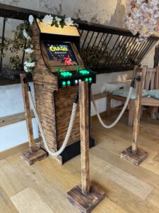 Arcade machine hire at The Castle Inn, Spofforth for a wedding in Yorkshire