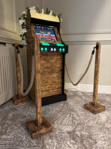 Arcade machine hire at Hellaby Hall, Rotherham for a wedding in Yorkshire
