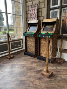 Arcade machine hire at Rogerthorpe Manor Hotel, Wakefield for a wedding in Yorkshire