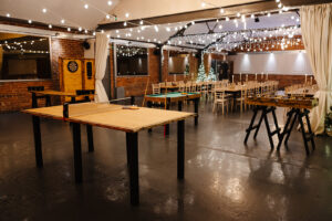 Pub games hire set up at New Craven Hall for a Christmas event in Yorkshire