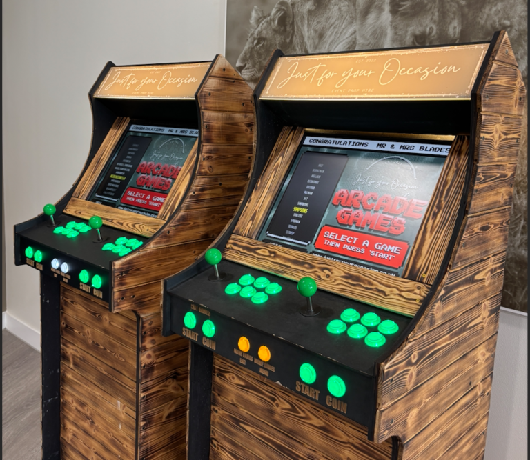Arcade machine hire at Yorkshire Wildlife Park for a wedding in Yorkshire