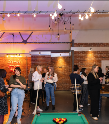 Pub games hire set up at New Craven Hall for a corporate event in Yorkshire