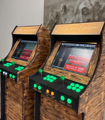 Arcade machine hire at Yorkshire Wildlife Park for a Christmas event in Yorkshire