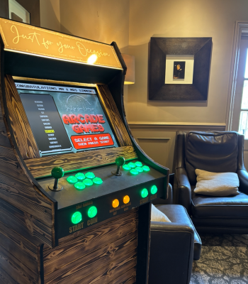 Arcade machine hire at Woodhall Hotel and Spa for a Christmas event in Yorkshire